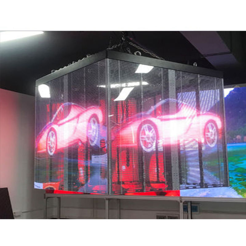 Panneau d'affichage LED transparent en verre HD P3.91-7.8 Pour l'extérieur intérieur