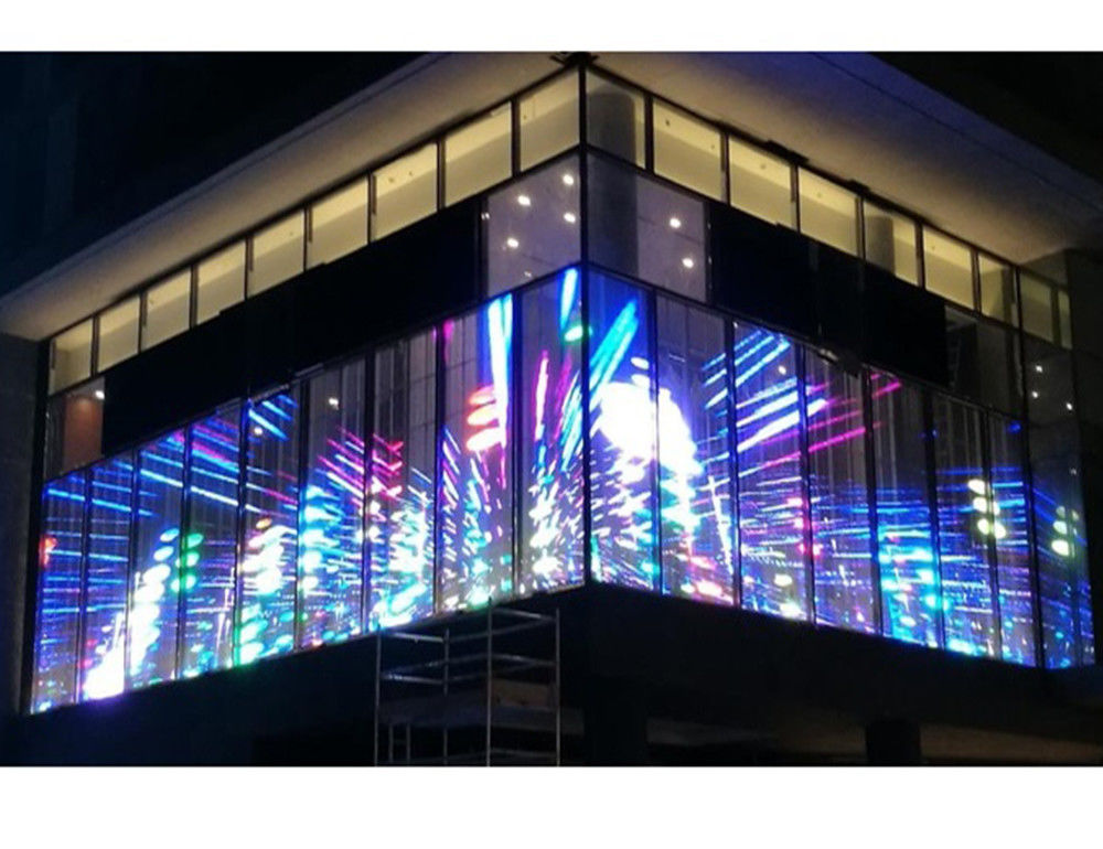 P2.6-5.2 HD Panneau d'affichage LED transparent de 2500 nits Installation suspendue