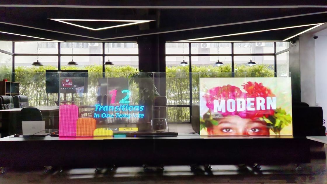 Écran LED transparent à l' eau à l' intérieur