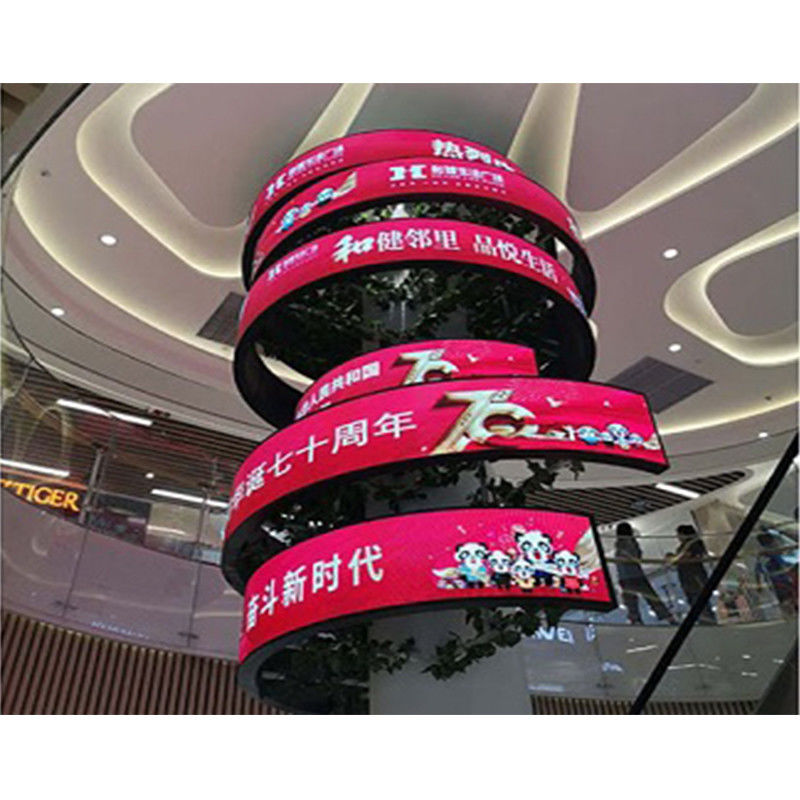 Écran d'affichage LED circulaire flexible durable puce SMD multicolore