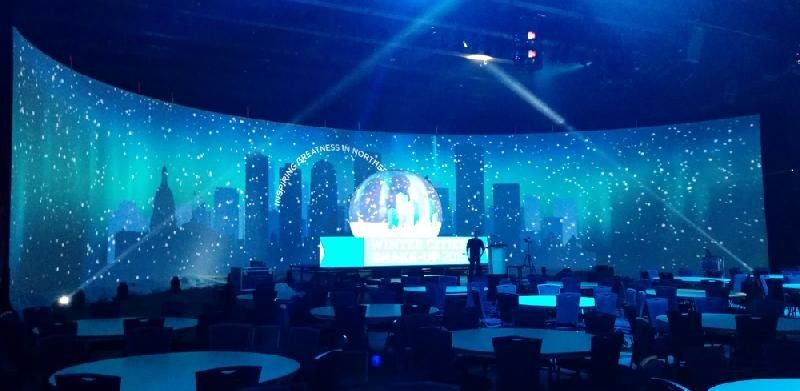 Écran d'affichage LED circulaire flexible durable puce SMD multicolore